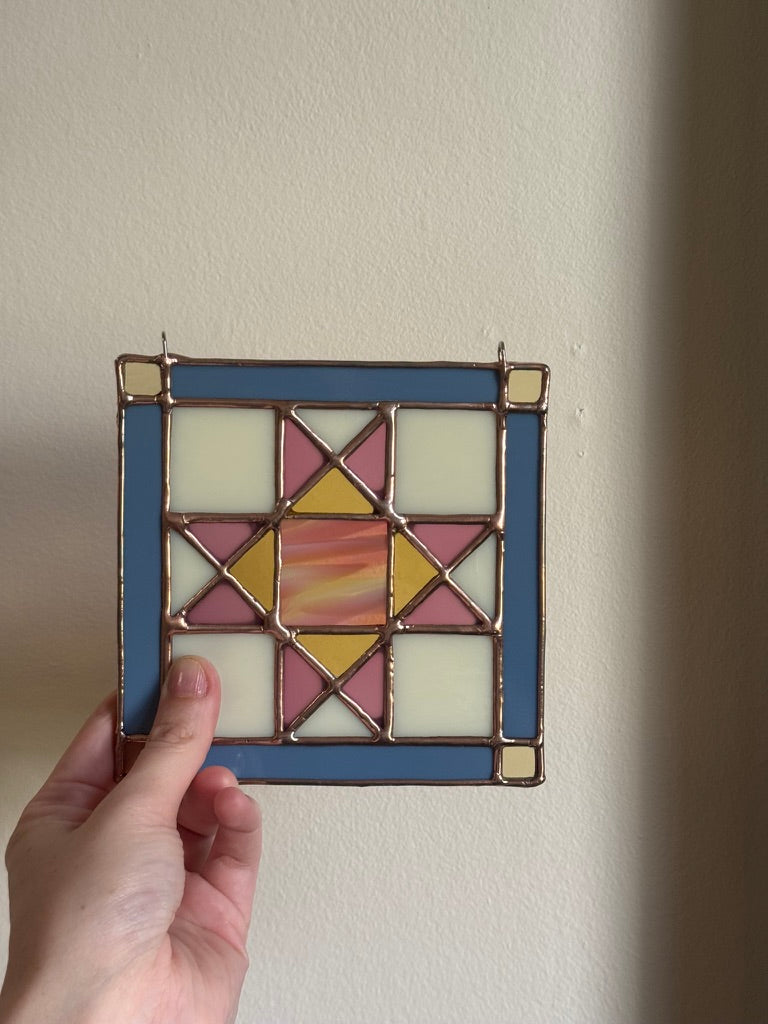 Traditional Quilt Stained Glass Pattern