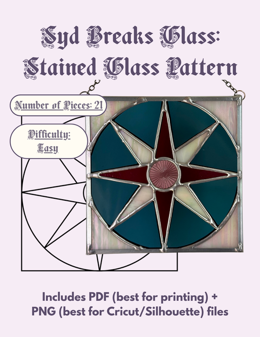 Mariner's Compass Stained Glass Pattern