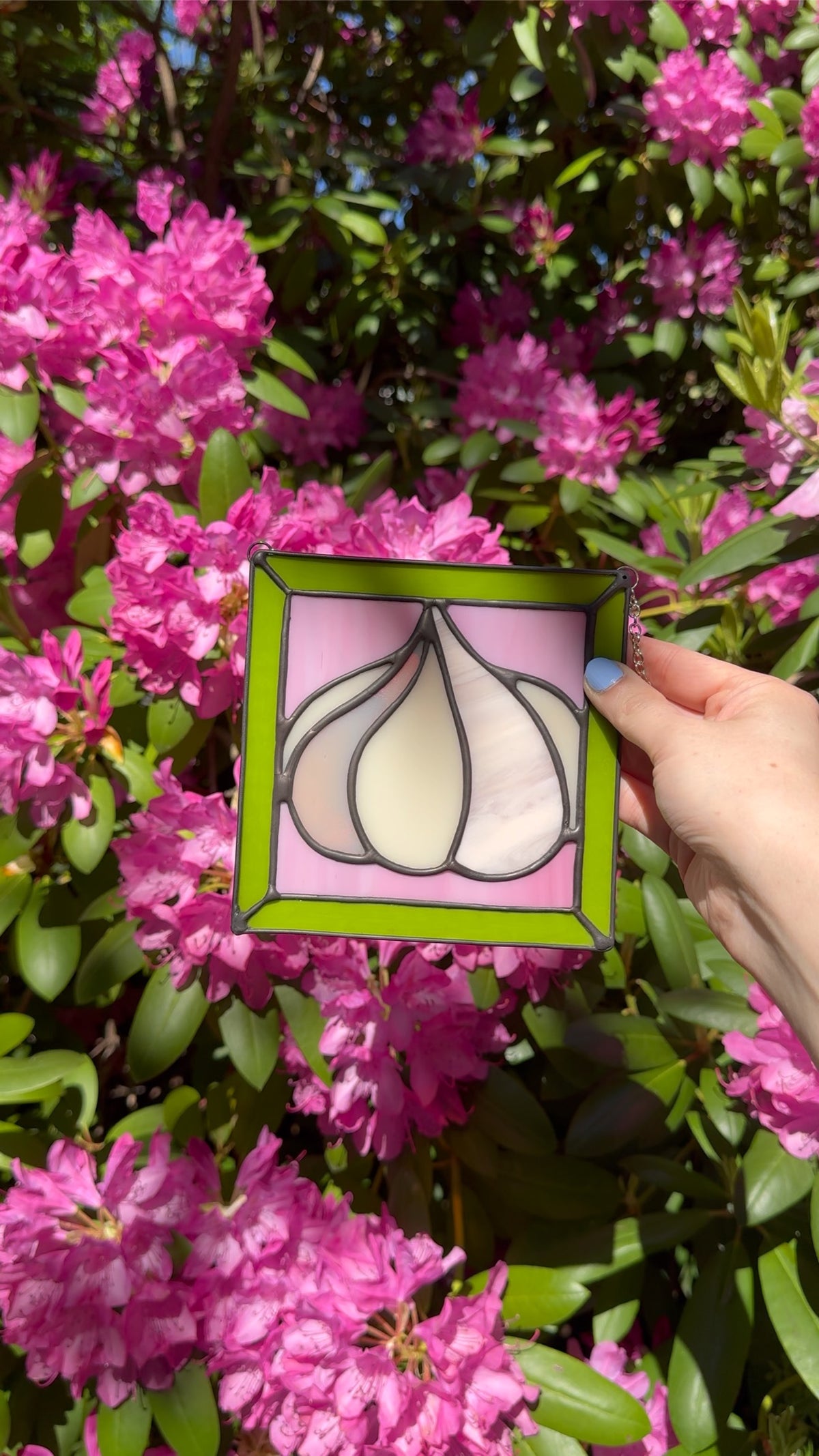 Framed Garlic Stained Glass Pattern