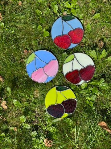 Cherry Circle Stained Glass Pattern
