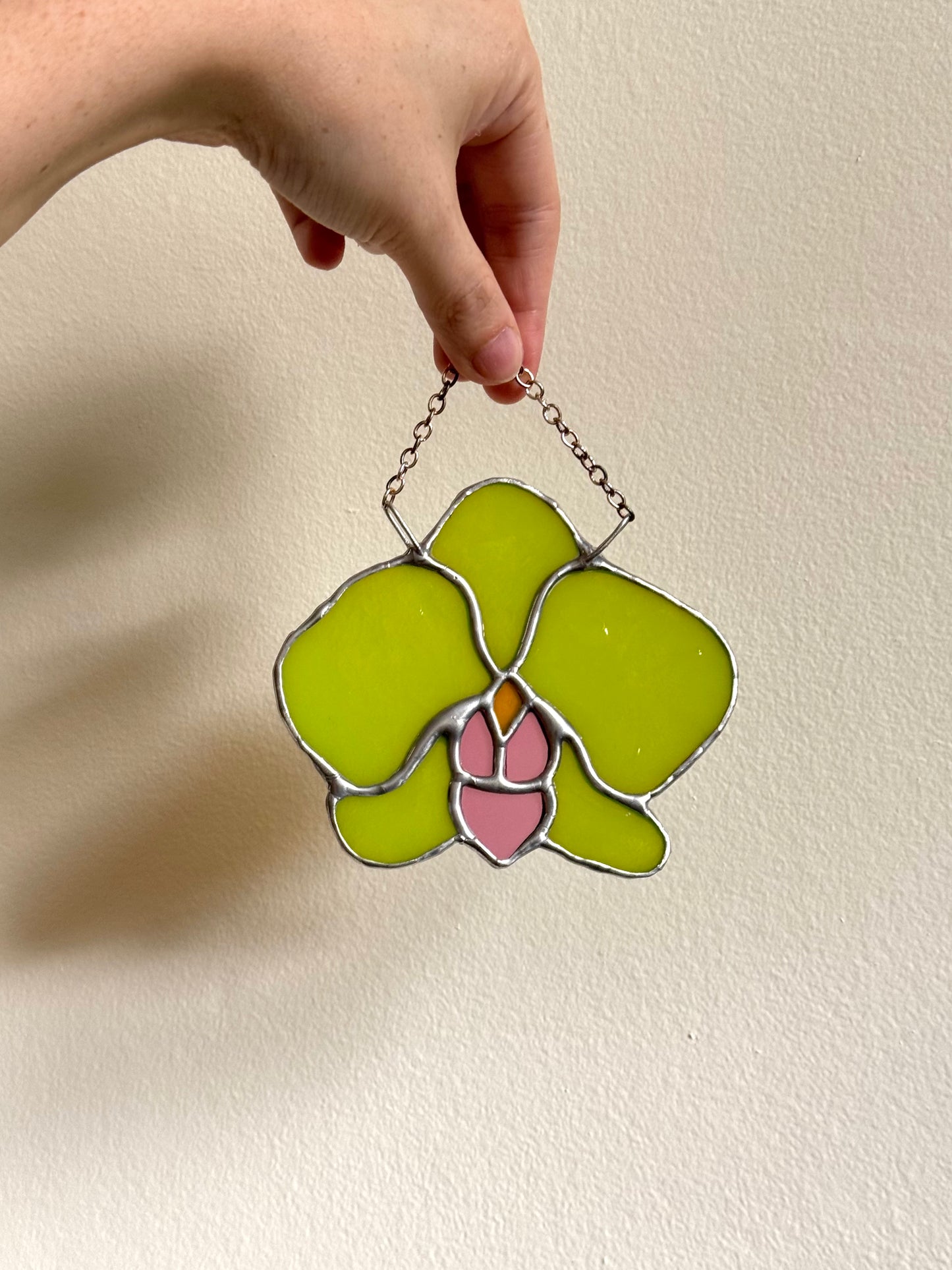 Orchid Suncatcher Stained Glass Pattern